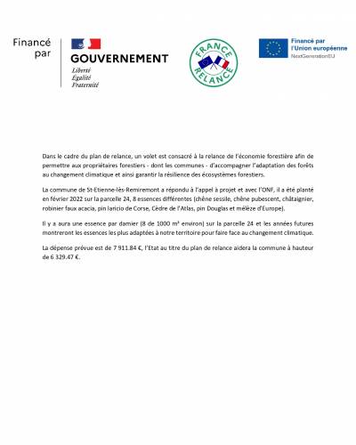 FORET Plan France Relance